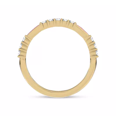 Rosavé Pink Ceramic Lab Diamond Band by Christian Siriano