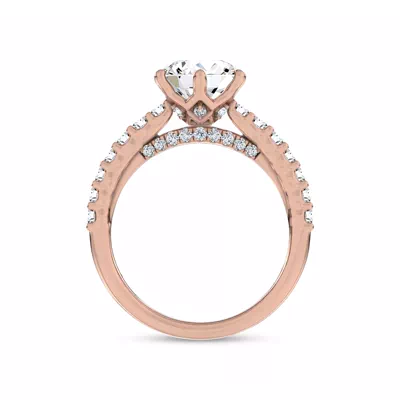 Sculpted Light Lab Engagement Ring by Christian Siriano