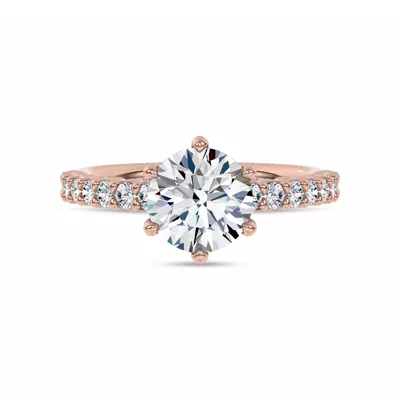 Sculpted Light Lab Engagement Ring by Christian Siriano