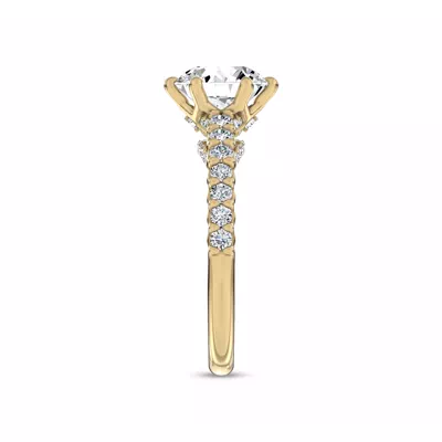Sculpted Light Lab Engagement Ring by Christian Siriano