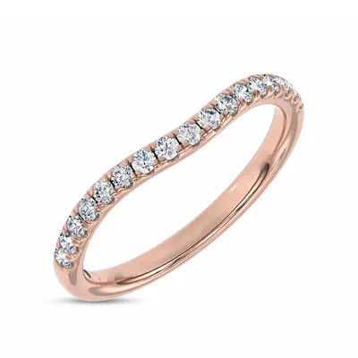 Cascata Contoured Pavé Band by Christian Siriano
