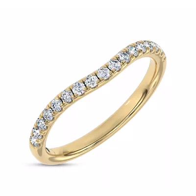 Cascata Contoured Pavé Band by Christian Siriano