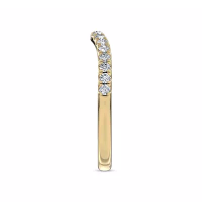 Cascata Contoured Pavé Band by Christian Siriano