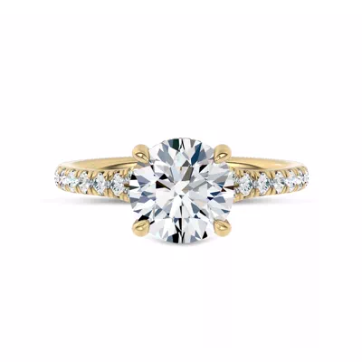 Cascata Halo Engagement Ring by Christian Siriano