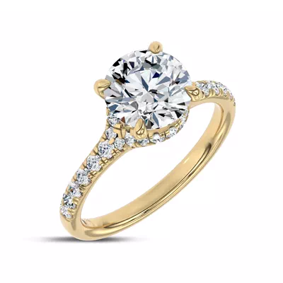 Cascata Halo Engagement Ring by Christian Siriano