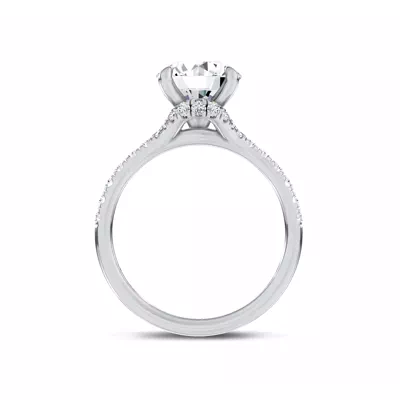 Cascata Halo Lab Engagement Ring by Christian Siriano