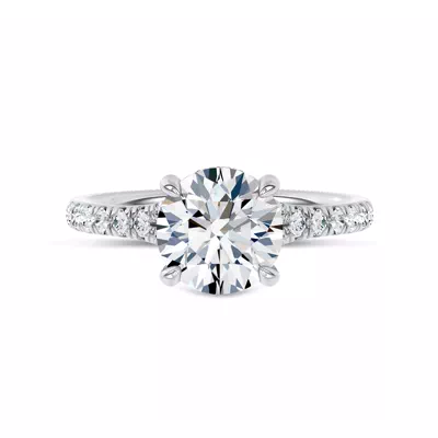 Cascata Halo Engagement Ring by Christian Siriano