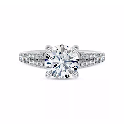 Lumea Split Shank Pavé Engagement Ring by Christian Siriano