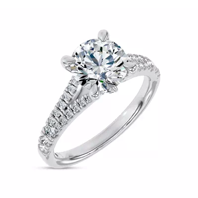 Lumea Split Shank Pavé Engagement Ring by Christian Siriano