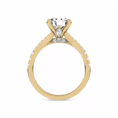 Lumea Split Shank Pavé Lab Engagement Ring by Christian Siriano