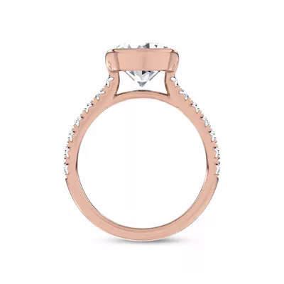 Duet Bezel Lab Engagement Ring by Christian Siriano