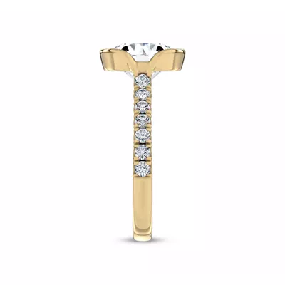 Duet Bezel Lab Engagement Ring by Christian Siriano