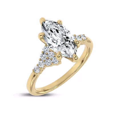 Dorian Cluster Lab Engagement Ring