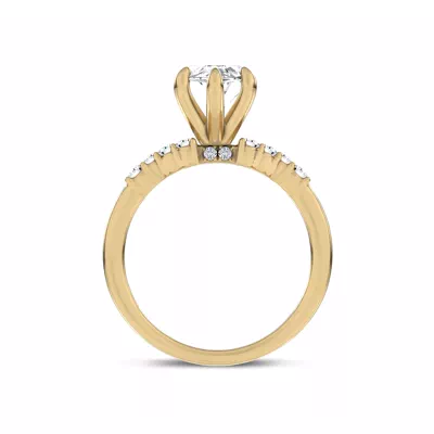 Dorian Cluster Lab Engagement Ring