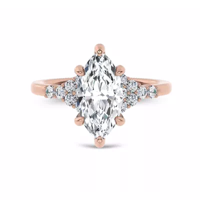 Dorian Cluster Lab Engagement Ring