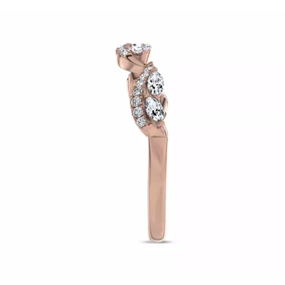 Poise Scalloped Pavé Wedding Band by Christian Siriano