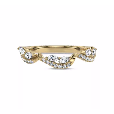 Poise Scalloped Pavé Wedding Band by Christian Siriano