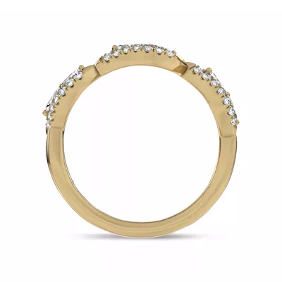 Poise Scalloped Pavé Wedding Band by Christian Siriano