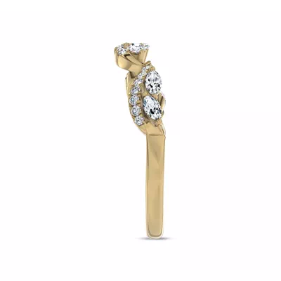 Poise Scalloped Pavé Wedding Band by Christian Siriano