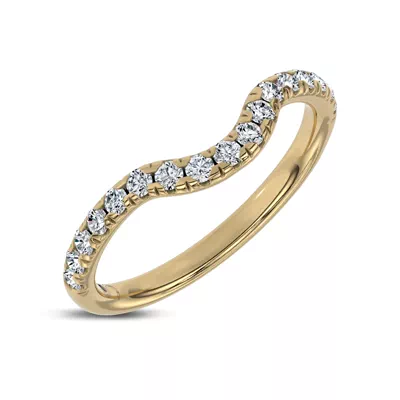 Reflection Contoured Pavé Lab Diamond Band by Christian Siriano