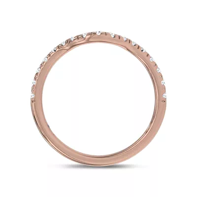 Reflection Contoured Pavé Lab Diamond Band by Christian Siriano