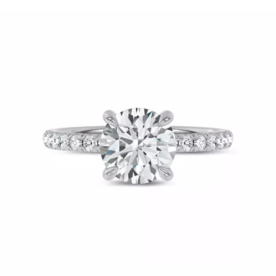 Reflection Pavé Lab Engagement Ring by Christian Siriano