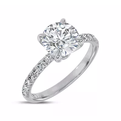 Reflection Pavé Lab Engagement Ring by Christian Siriano