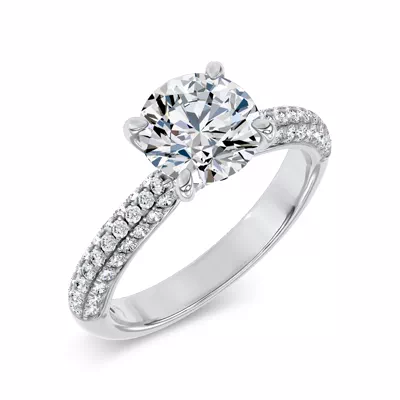 Sequined Lab Pavé Engagement Ring by Christian Siriano