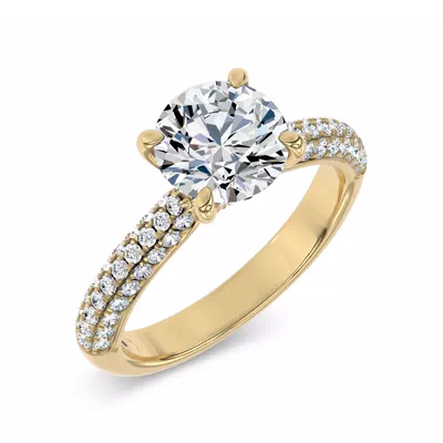 Sequined Lab Pavé Engagement Ring by Christian Siriano