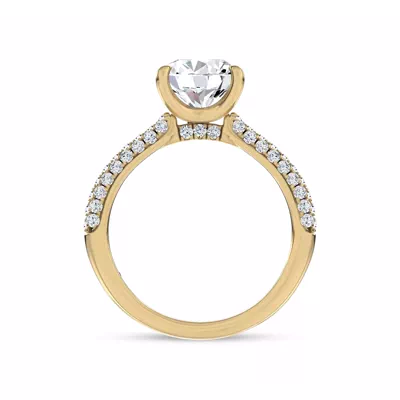 Sequined Lab Pavé Engagement Ring by Christian Siriano