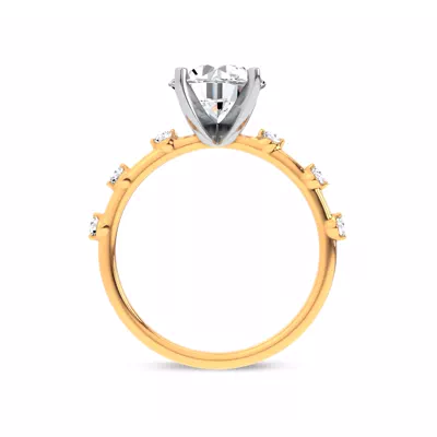 Starlight Spaced Diamond Engagement Ring