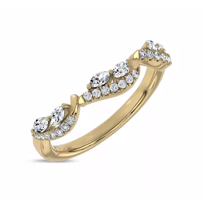 Poise Scalloped Pavé Band by Christian Siriano