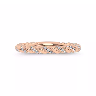 Dorza Twisted Pavé Band