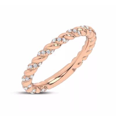 Dorza Twisted Pavé Band