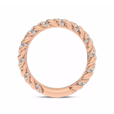 Dorza Twisted Pavé Band