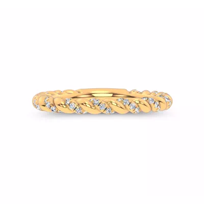 Dorza Twisted Pavé Band