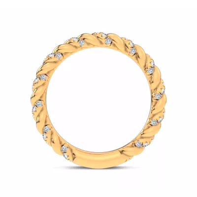 Dorza Twisted Pavé Band