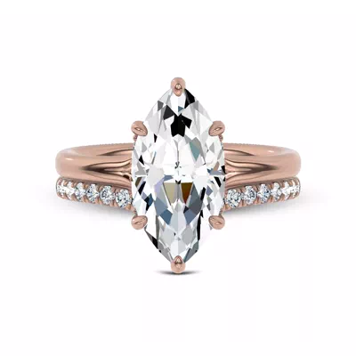 Marcelle Contoured Pavé Diamond Wedding Band