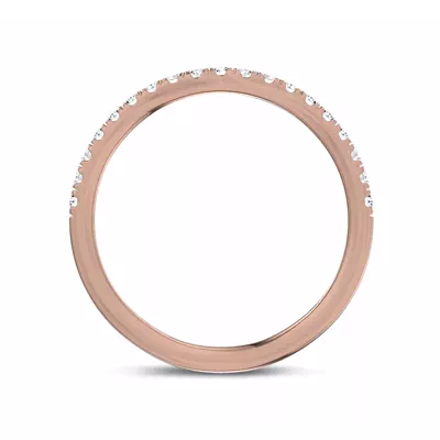 Marcelle Contoured Pavé Diamond Wedding Band