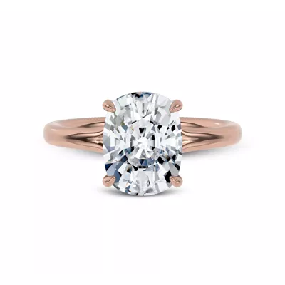 Marcelle Lab Diamond Accent Hidden Halo Engagement Ring