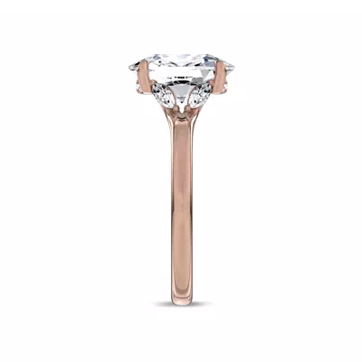 Marcelle Lab Diamond Accent Hidden Halo Engagement Ring