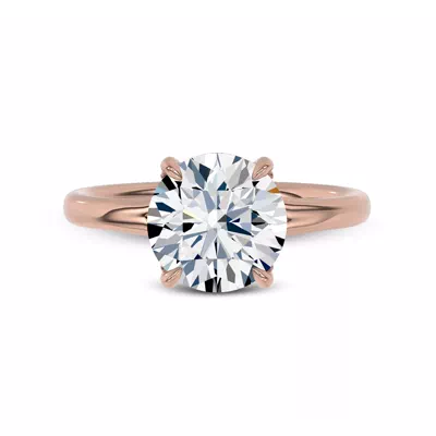Marcelle Lab Diamond Accent Hidden Halo Engagement Ring