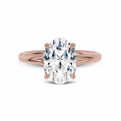Marcelle Lab Diamond Accent Hidden Halo Engagement Ring