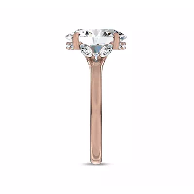 Marcelle Lab Diamond Accent Hidden Halo Engagement Ring
