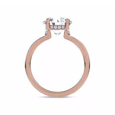 Marcelle Diamond Accent Hidden Halo Engagement Ring