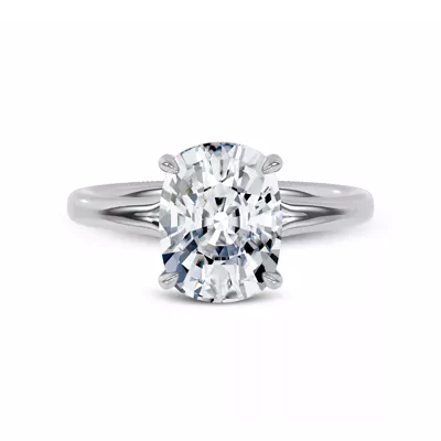 Marcelle Lab Diamond Accent Hidden Halo Engagement Ring