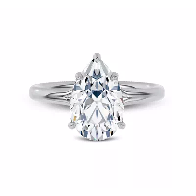 Marcelle Lab Diamond Accent Hidden Halo Engagement Ring