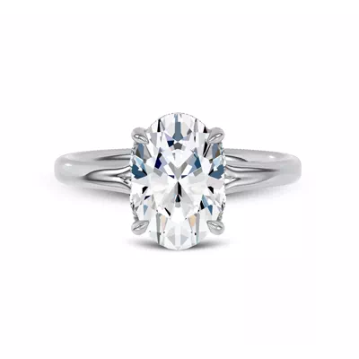 Marcelle Lab Diamond Accent Hidden Halo Engagement Ring