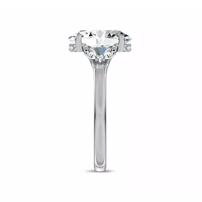 Marcelle Lab Diamond Accent Hidden Halo Engagement Ring