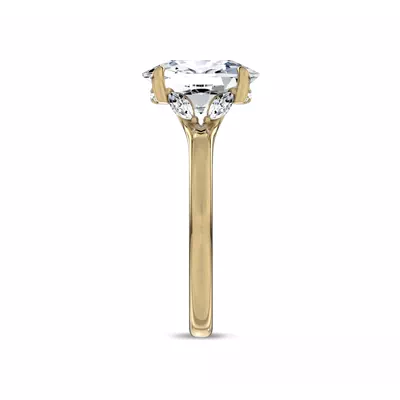 Marcelle Lab Diamond Accent Hidden Halo Engagement Ring